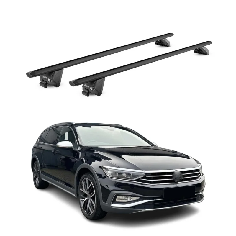 Dachträger für VW Passat Alltrack Kombi B8 2015-2023 100kg Alu Schwarz 2x ABE