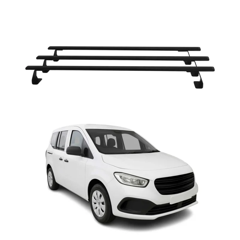 Dachträger Grundtäger für Mercedes Citan W420 2021-2026 75kg Stahl Schwarz 3 tlg