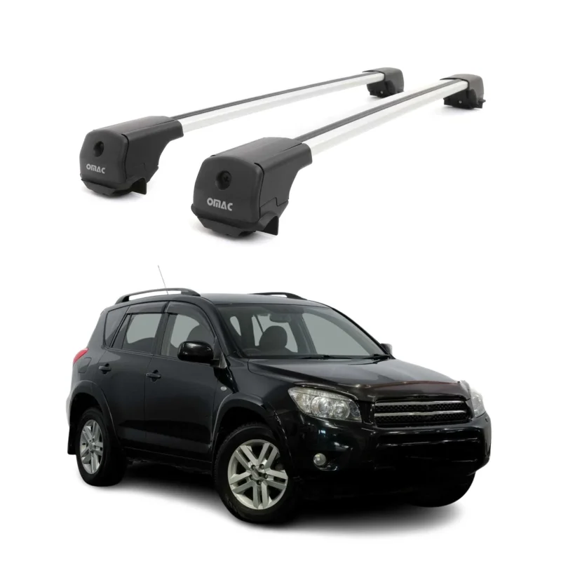 Dachträger Grundträger für Toyota RAV4 III 2006-2012 Aluminium 75kg Grau 2tlg