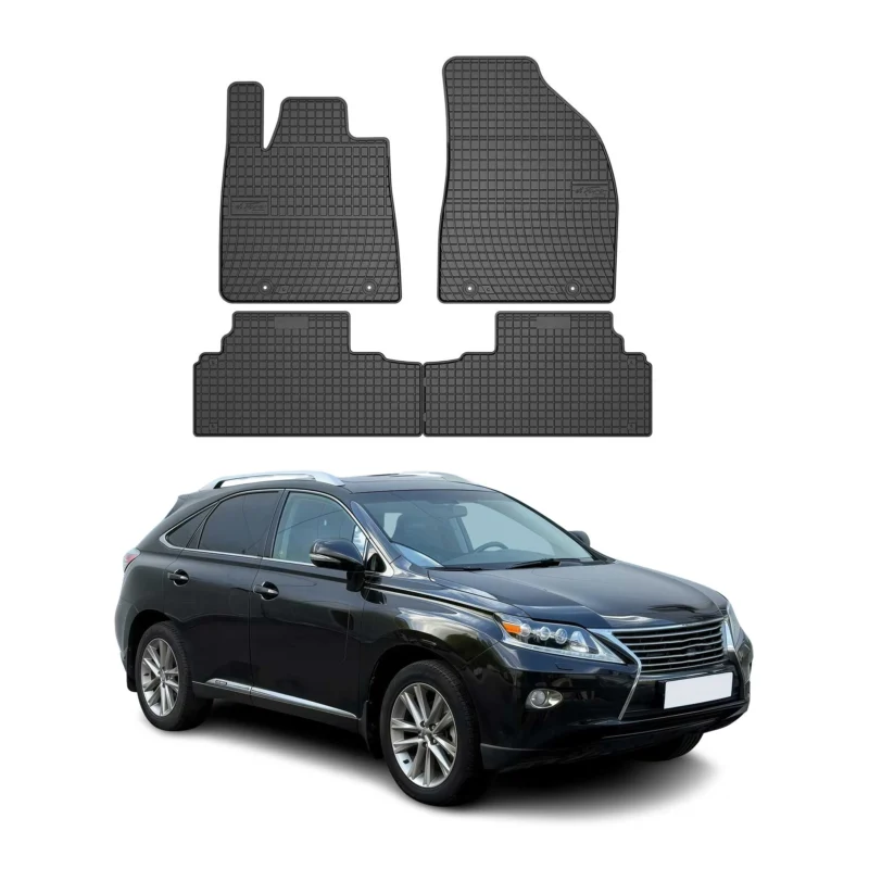 OMAC Gummi Fußmatten für Lexus RX Hybrid 2008-2015 Automatten Gummi Schwarz 4tlg