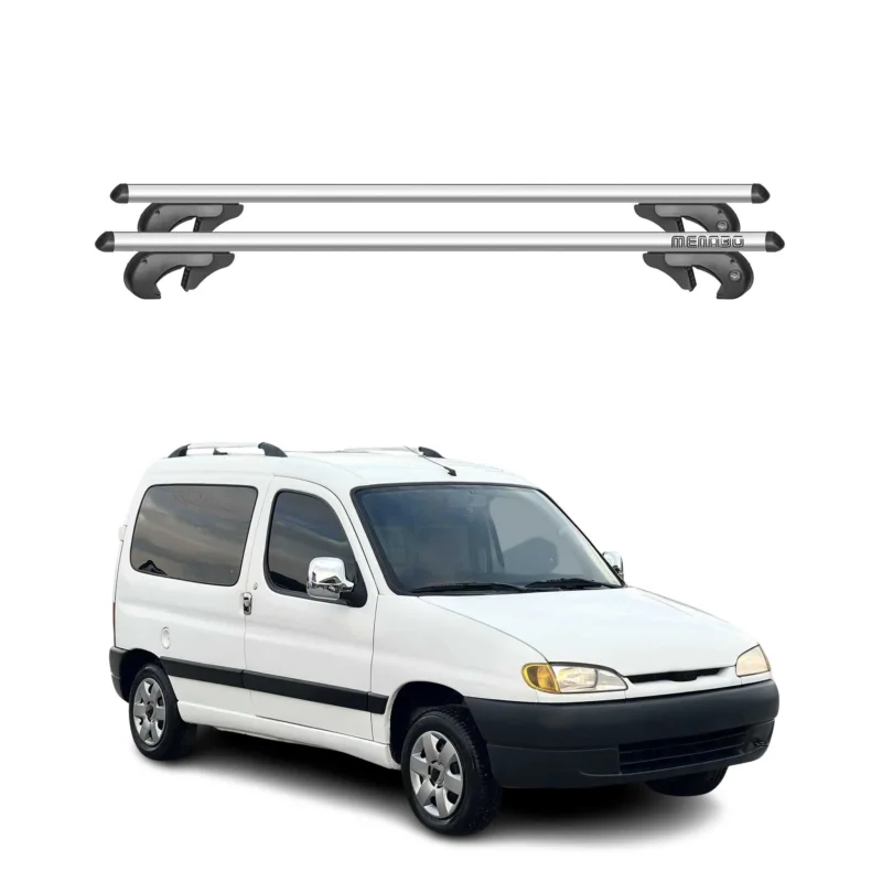 Menabo Dachträger Grundtäger für Peugeot Partner Air 1996-2013 90kg Alu Grau 2x