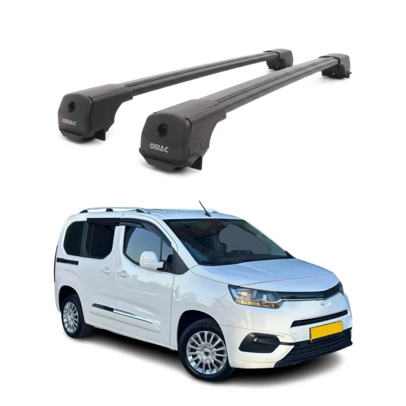 Dachträger Grundträger für Toyota Proace City 2019-2026 Aluminium Schwarz 2tlg