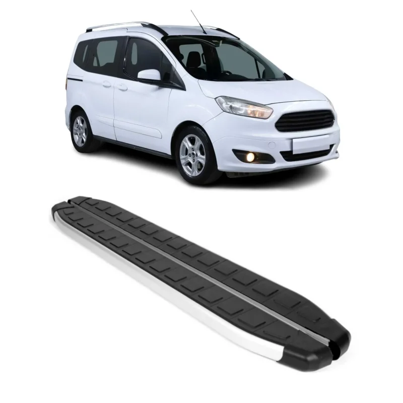 Seitenbretter Trittbretter für Ford Transit Courier I 2014-2023 Alu Schwarz