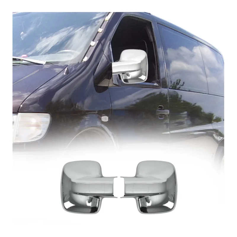 Spiegelkappen Spiegelabdeckung für Mercedes Vito W638 1996-2003 Chrom ABS Silber