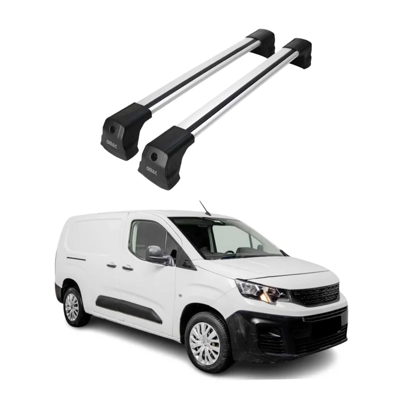 Dachträger Grundtäger für Peugeot Partner mk3 2018-2026 Aluminium Silber 2 tlg