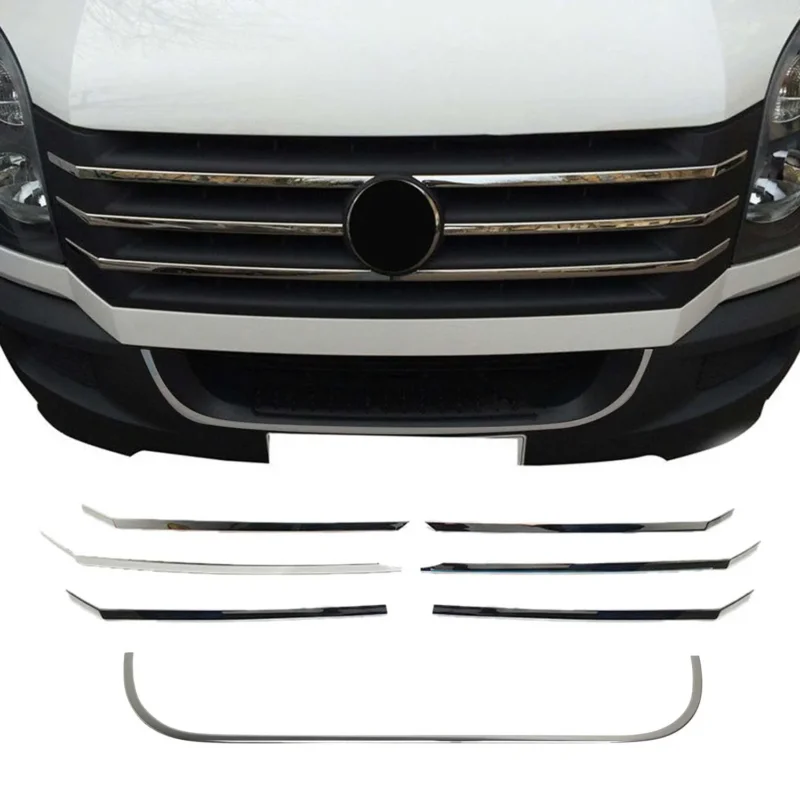 Kühlergrill Leisten Grillleisten für VW Crafter 2012-2017 Edelstahl Chrom 6tlg