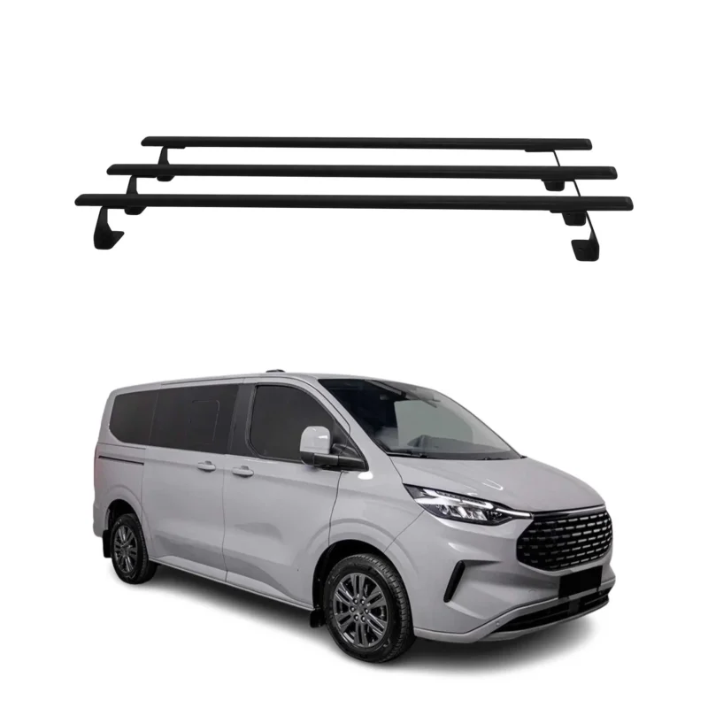 Dachträger für Ford Transit Custom / Tourneo Custom 2023-26 75kg Schwarz 3tlg