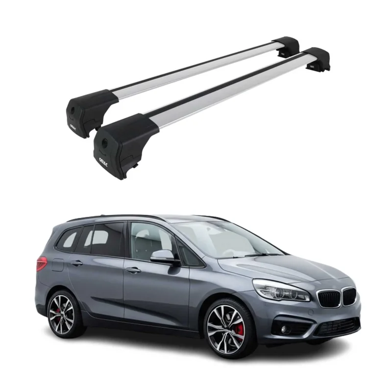 Dachträger Grundtäger für BMW 2er Gran Tourer F46 2014-2021 Alu Silber 2 tlg