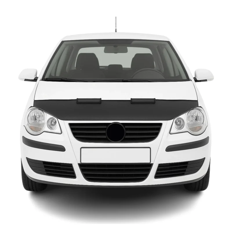 Haubenbra Steinschlagschutz Bonnet Bra für VW Polo 2005-2009 Schwarz Halb