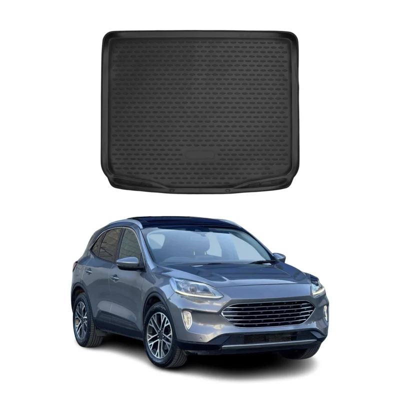 Kofferraummatte Kofferraumwanne für Ford Kuga III 2019-2026 Gummi TPE Schwarz