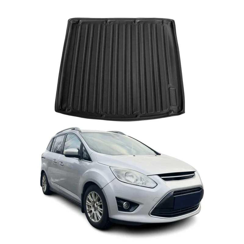 Kofferraumwanne Laderaumwanne für Ford Grand C-Max 2010-2019 7 Sitze Gummi TPE