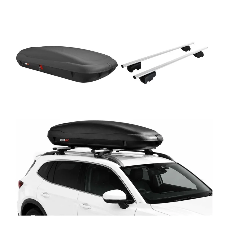 Carbonlook Dachbox 400L + Dachträger Mercedes C Klasse S205 2014-2021 Silber