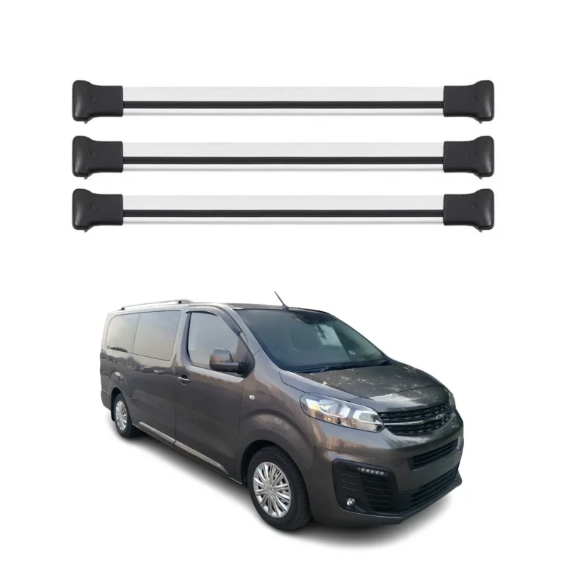 Dachträger Grundtäger für Opel Vivaro C / Zafira Life 2019-2026 Alu Silber 3 tlg