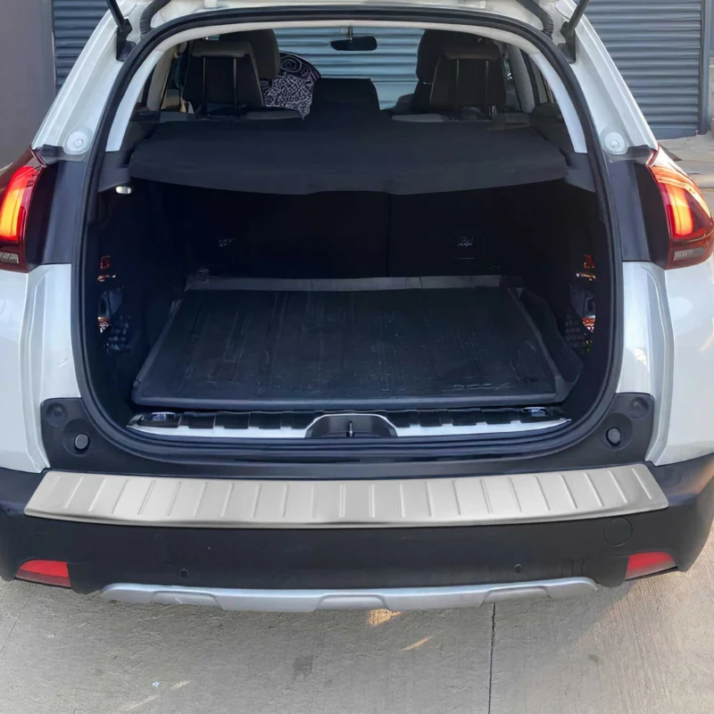Ladekantenschutz Stoßstange für Peugeot 2008 I 2017-2019 FL Edelstahl gebürstet