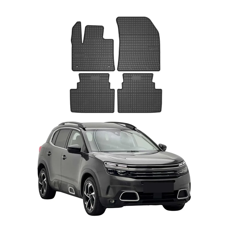 OMAC Gummi Fußmatten für Citroen C5 Aircross 2018-2025 Automatten Schwarz 4x