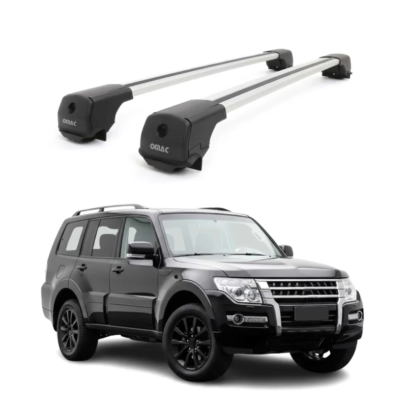 Dachträger Grundträger für Mitsubishi Pajero IV 2006-2021 Aluminium 75kg Grau 2x