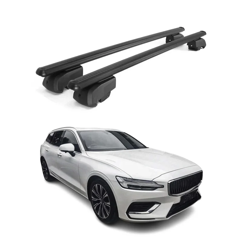 Dachträger Gepäckträger für Volvo V60 2019-2026 Querträger ABE Alu Schwarz