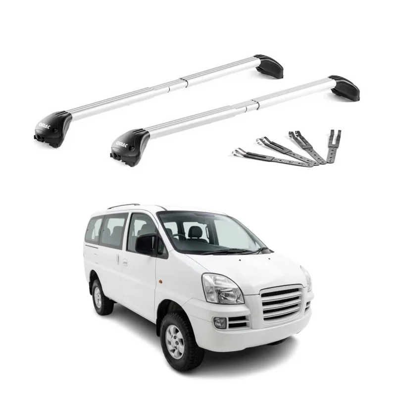Dachträger Grundtäger für Hyundai H-1 I 1997-2007 100kg Aluminium Grau 2x ABE