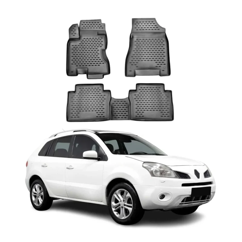 OMAC Gummimatten Fußmatten für Renault Koleos 2008-2016 TPE Automatte Schwarz 4x