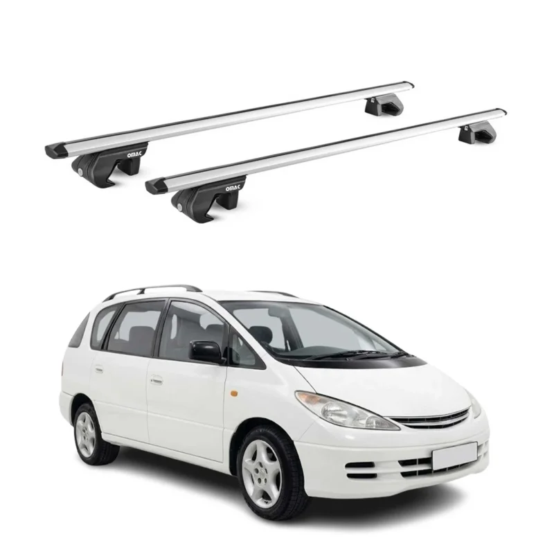 Dachträger Grundtäger für Toyota Previa II 2000-2005 90kg Alu Grau 2x ABE