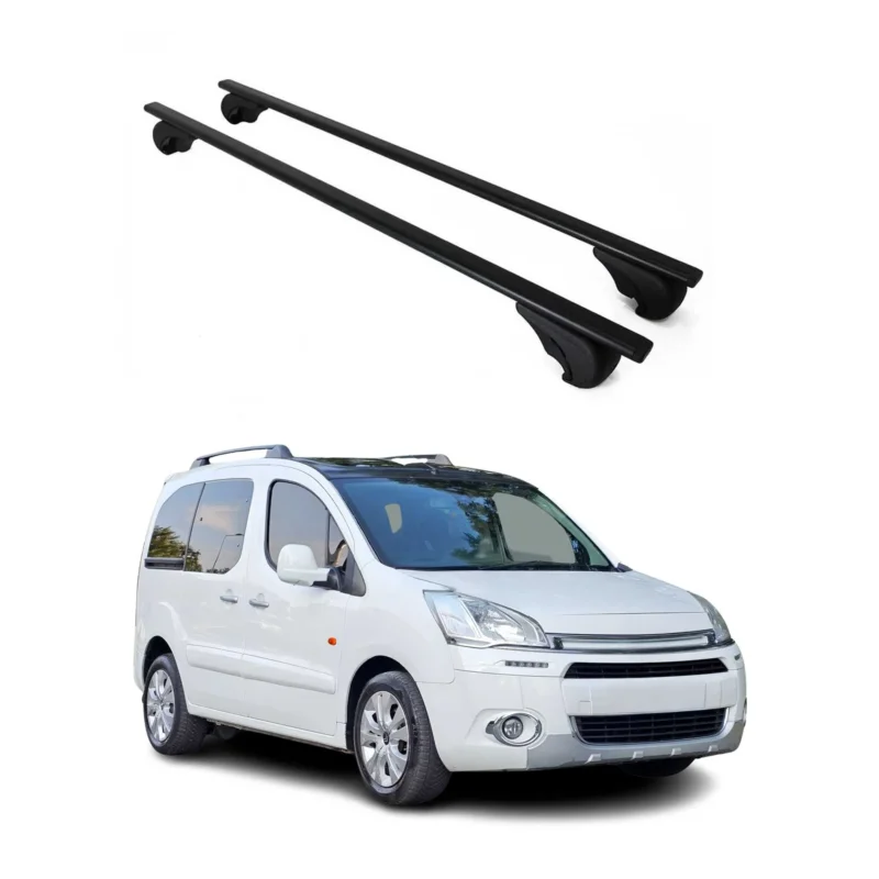 Dachträger Grundträger für Citroen Berlingo 2008-2018 75kg Stahl Schwarz 2 tlg