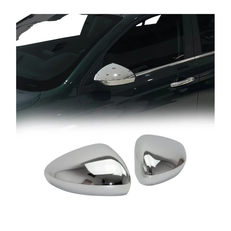 Spiegelkappen Spiegelabdeckung für Fiat Tipo 2015-2026 Chrom ABS Silber 2x