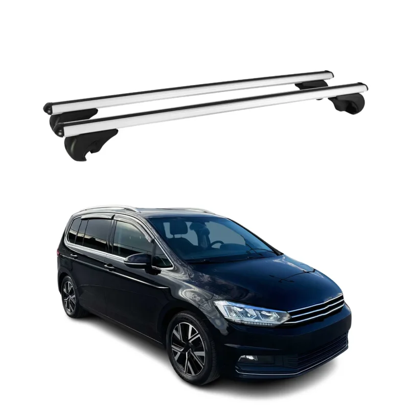 Dachträger Grundtäger für VW Touran mk2 2015-2026 75kg Aluminium Silber 2 tlg