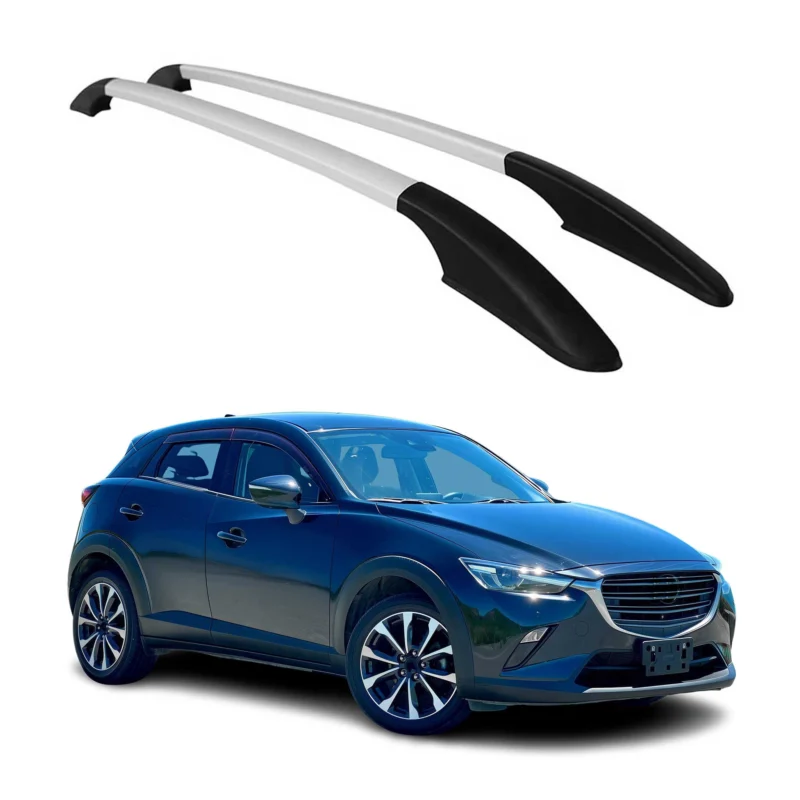 Aluminium Dachreling Relingträger für Mazda CX-3 2015-2021 Silber 2x