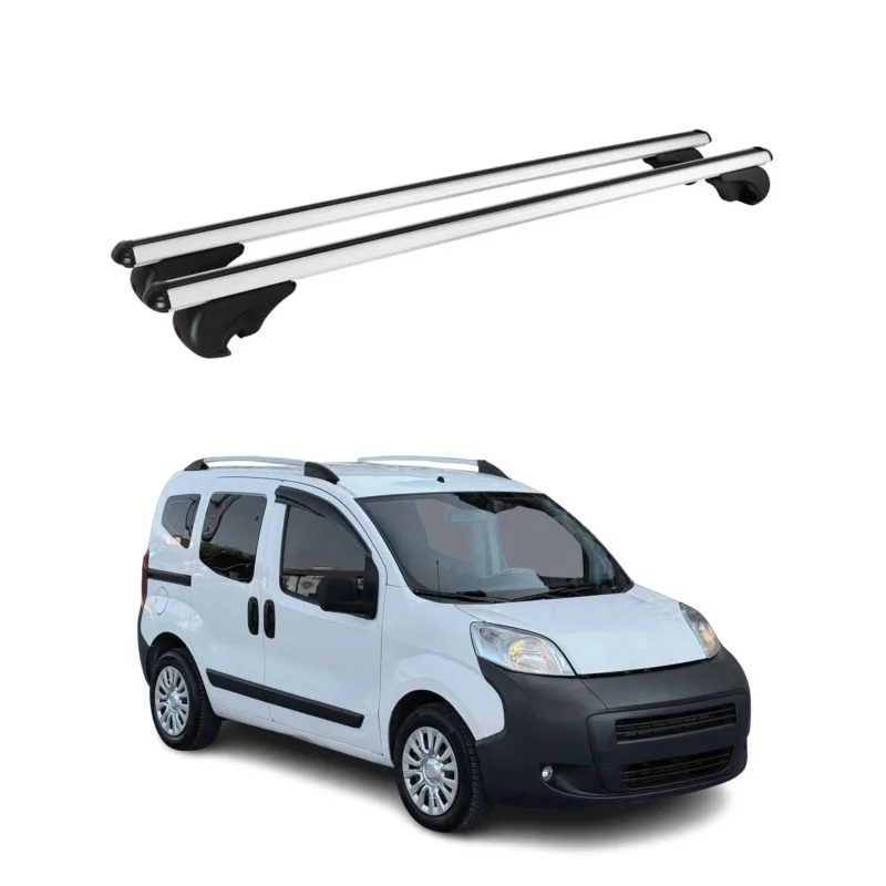 Dachträger Grundträger für Peugeot Bipper 2008-2017 TÜV Aluminium Silber 2tlg