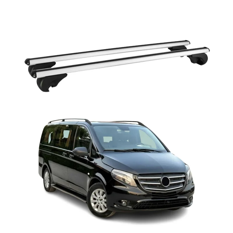 Dachträger Grundtäger für Mercedes Vito W447 2014-2026 75kg Alu Silber 2 tlg