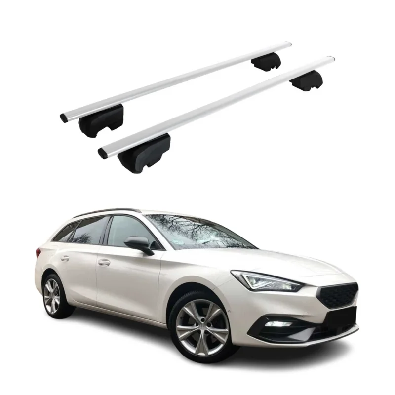 Dachträger Gepäckträger für Seat Leon 2020-2023 Grundträger ABE Stahl Silber