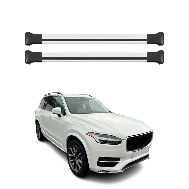Dachträger Grundtäger für Volvo XC90 mk1 2002-2014 75kg Aluminium Silber 2 tlg