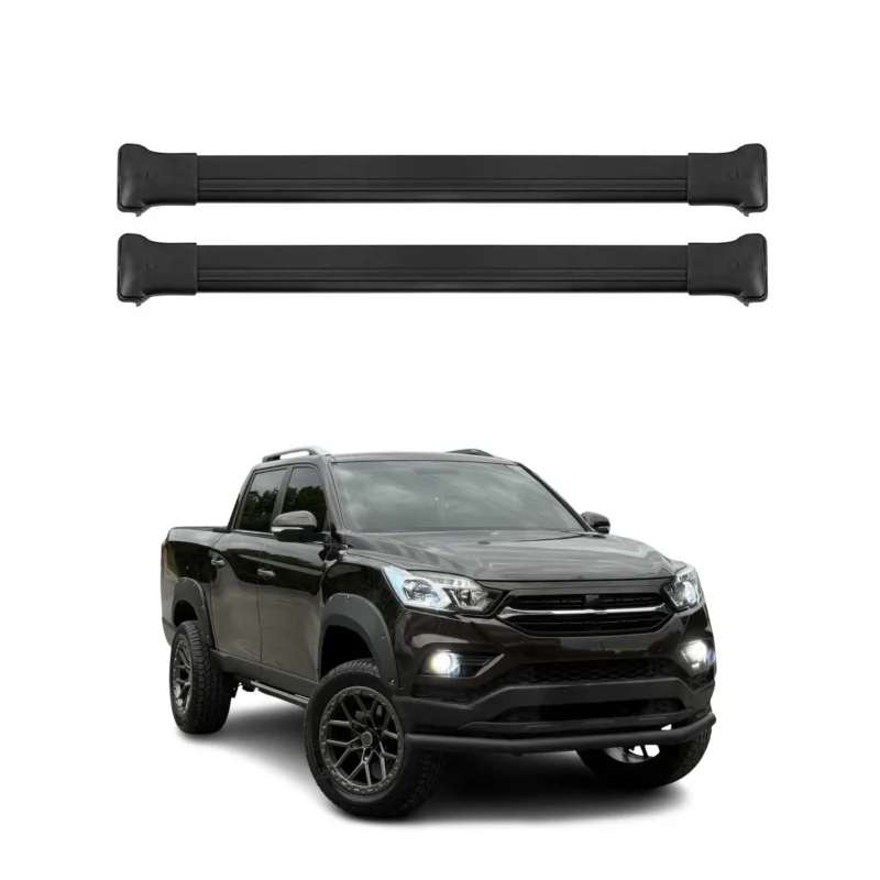 Dachträger Grundtäger für Ssangyong Grand Musso 2018-2026 75kg Alu Schwarz 2 tlg