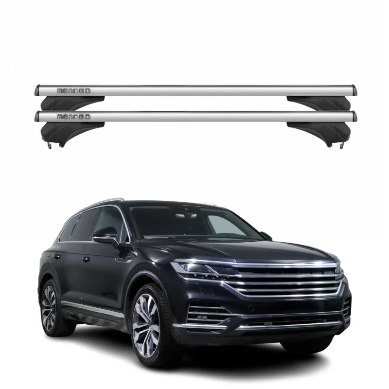 Menabo Dachträger Grundtäger für VW Touareg III 2018-2024 Pre-FL Silber Alu 2tlg