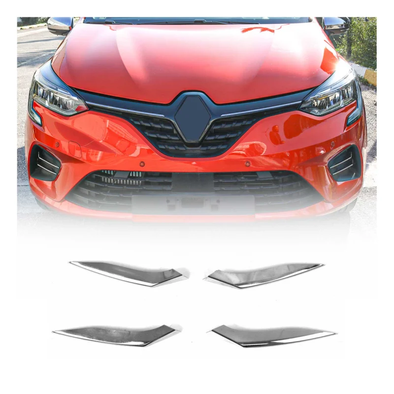 Nebelscheinwerfer Rahmen Chrom für Renault Clio 2019-2025 Edelstahl 5x