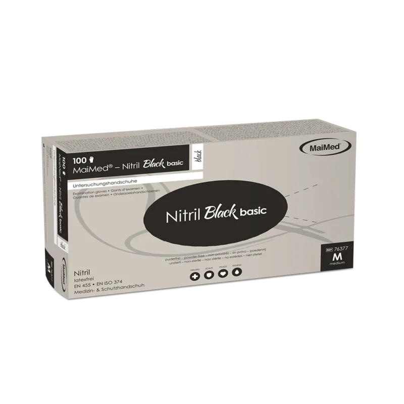 MaiMed-Nitril Black basic Schwarze Einmalhandschuhe aus Nitril