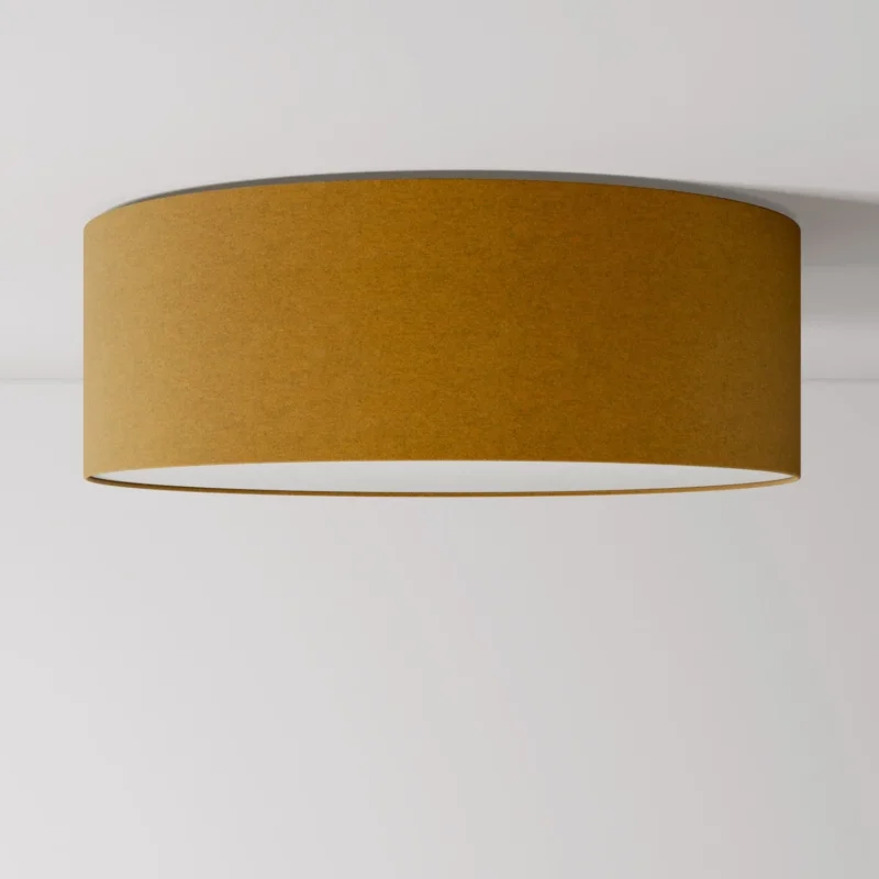Plafoniera in tessuto Large - Made in Italy - Lana Senape