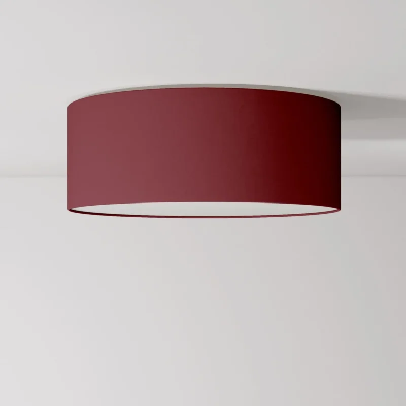 Plafoniera in tessuto Medium Slim- Made in Italy - Arenal Bordeaux