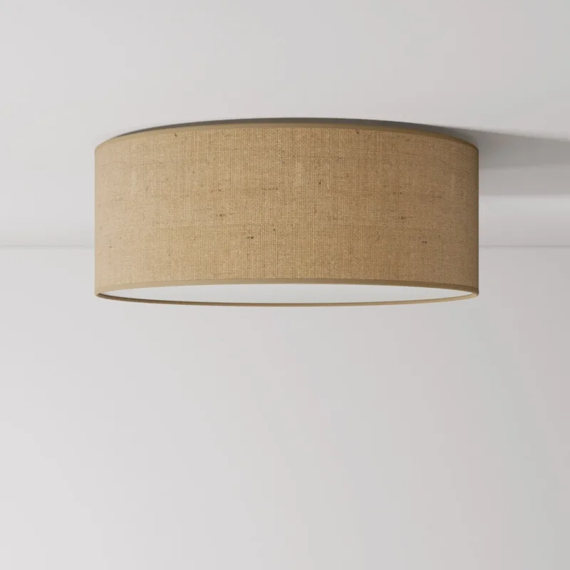 Plafoniera in tessuto Medium Slim - Made in Italy - Juta Naturale