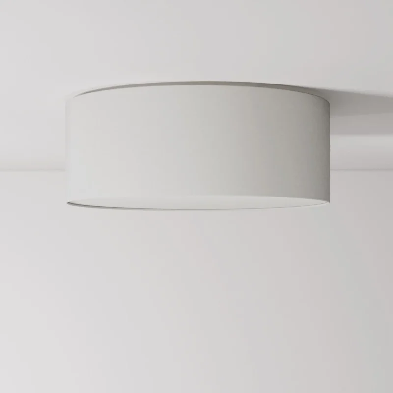 Plafoniera in tessuto Medium Slim - Made in Italy - Lino Crudo