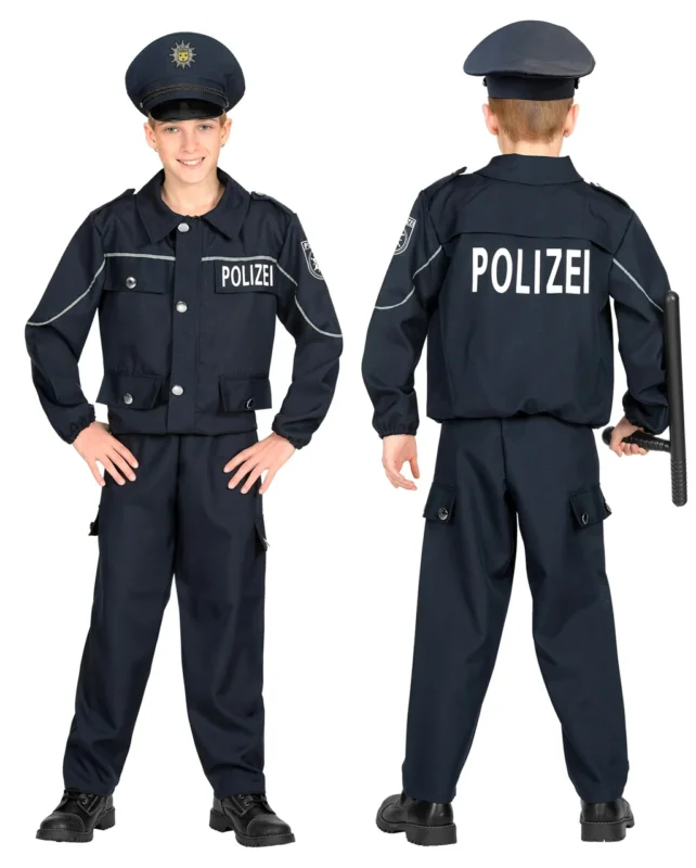 Polizisten Kostüm Blau für Kinder