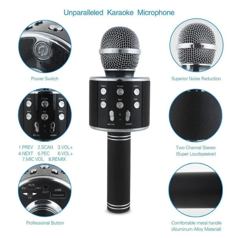 Brehn | Wireless Magic Karaoke Mikrofon – Bluetooth Karaoke Mikrofon