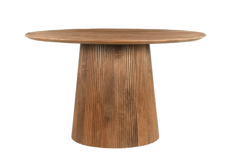 Tisch rund Naturholz, runder Esstisch Holz, Durchmesser 130 cm