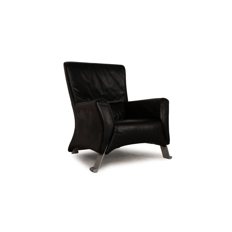 Rolf Benz 322 Leder Sessel Schwarz