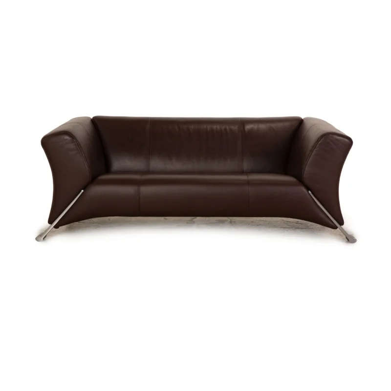 Rolf Benz 322 Leder Zweisitzer Braun Sofa Couch