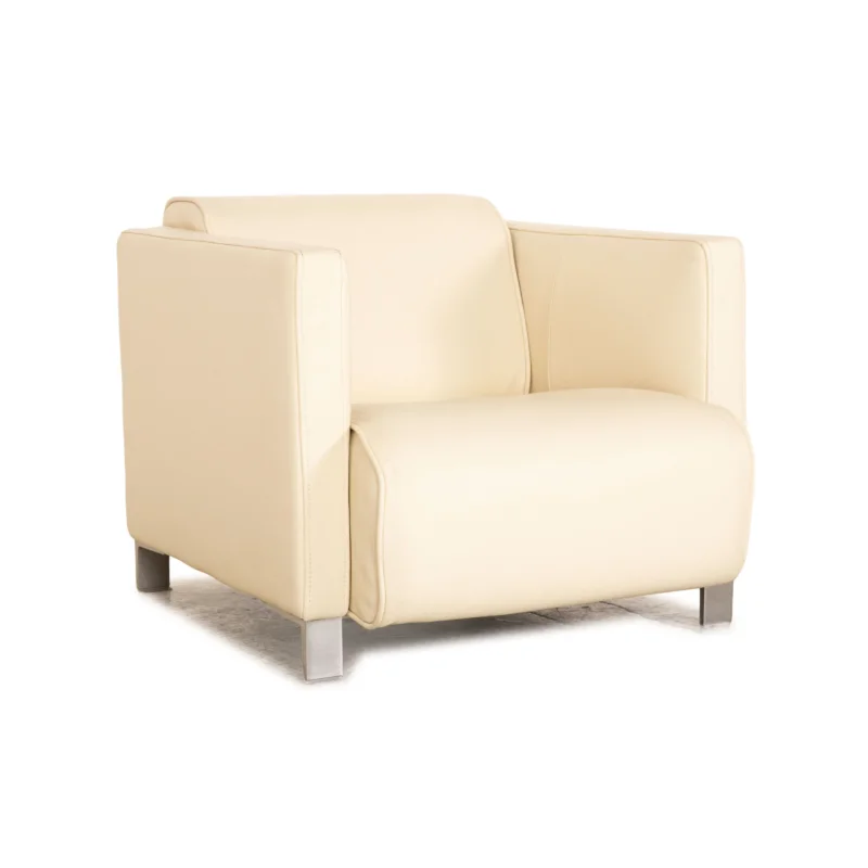 Rolf Benz 6300 Leder Sessel Creme