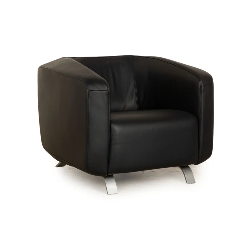 Rolf Benz Leder Sessel Dunkelblau