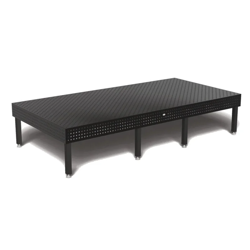 Produktansicht von Siegmund Schweißtisch 4000 x 2000 x 250 mm Professional Extreme 8.7 PLUS System 22 Plasmanitriert, Diagonalraster Höhe 600 mm mit Bodenverankerung