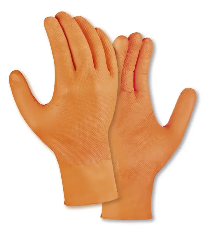 teXXor Nitril Einweg Handschuhe DIAMOND GRIP orange