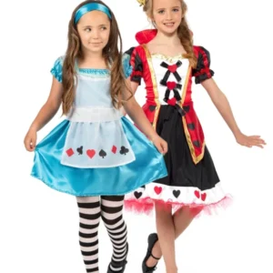 Kinder Paarkostüm Alice und die Herzkönigin